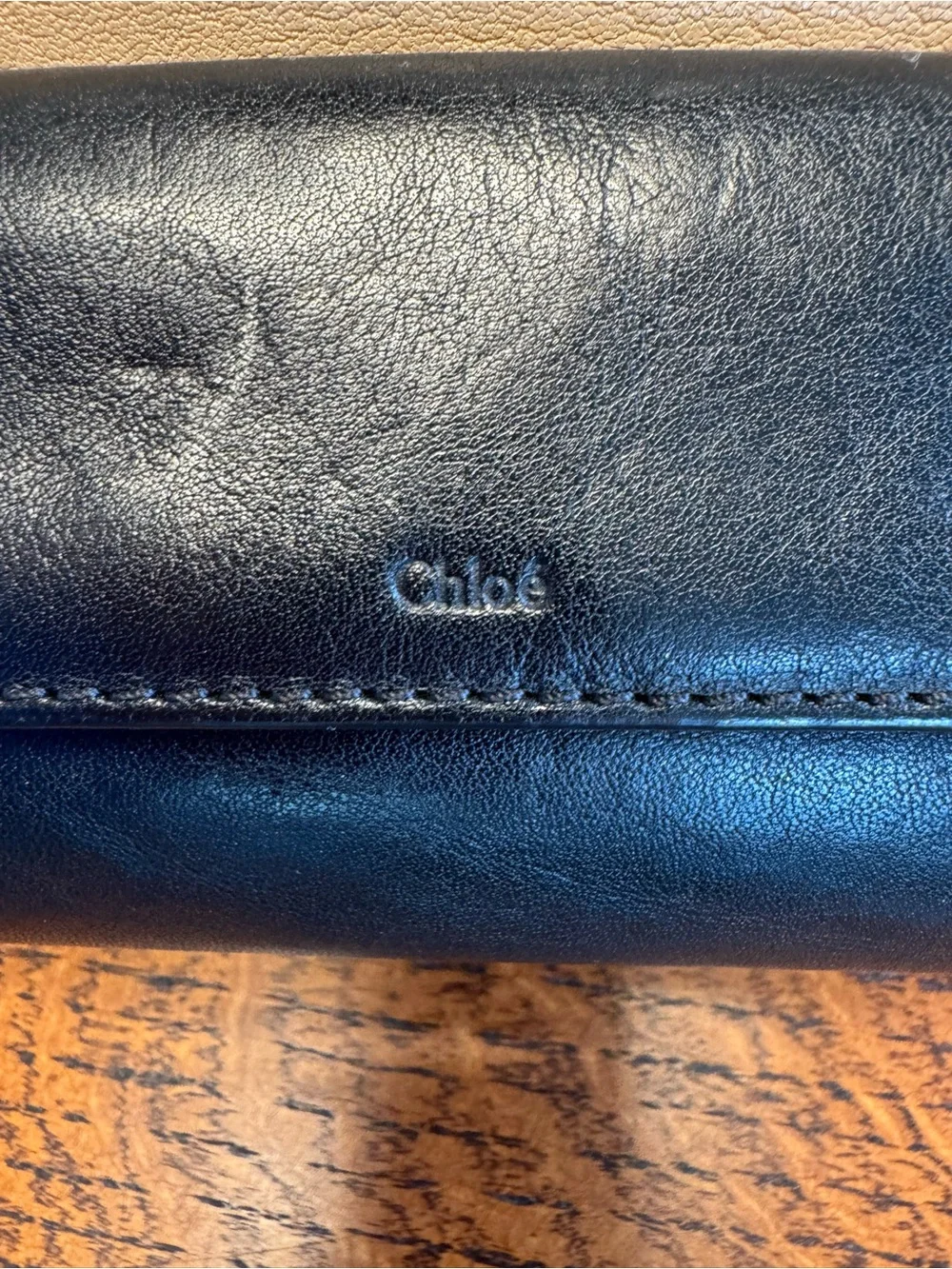 Chloe Alice Two-Tone Leather Satchel Bag with COA